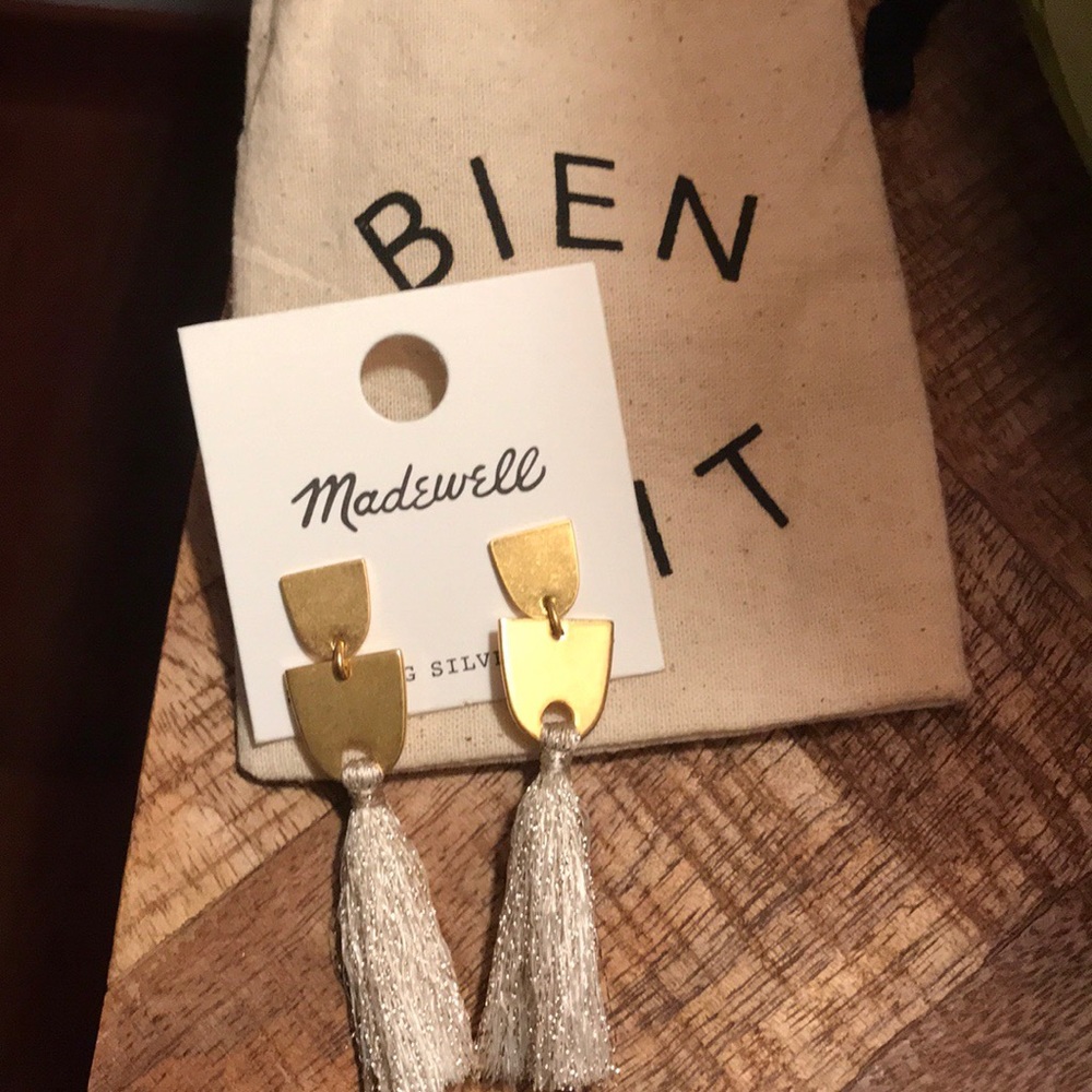 Madewell champagne tassel earrings - NWT